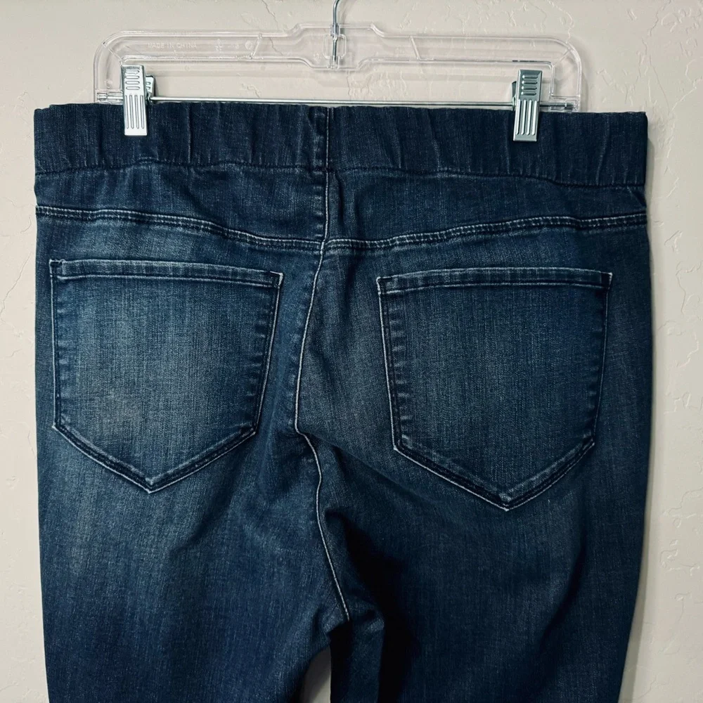 NYDJ Pull-On Jeans Straight Leg Fit Stretch Dark Wash High-Rise Denim SZ 16W - Picture 6 of 15